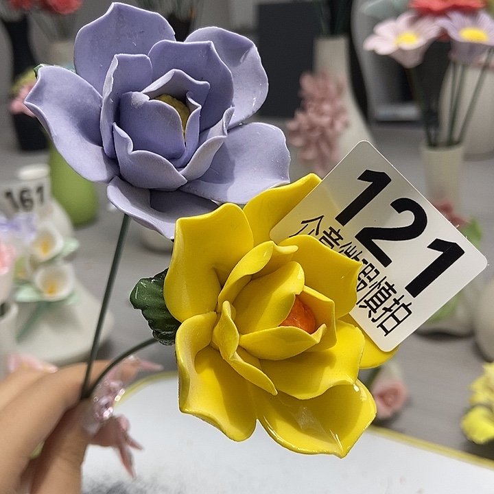 陶瓷纯手工捏花设计