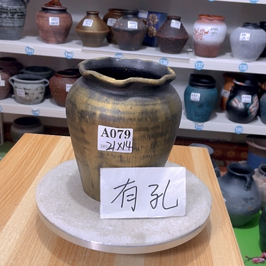 红陶手工制作工艺花盆