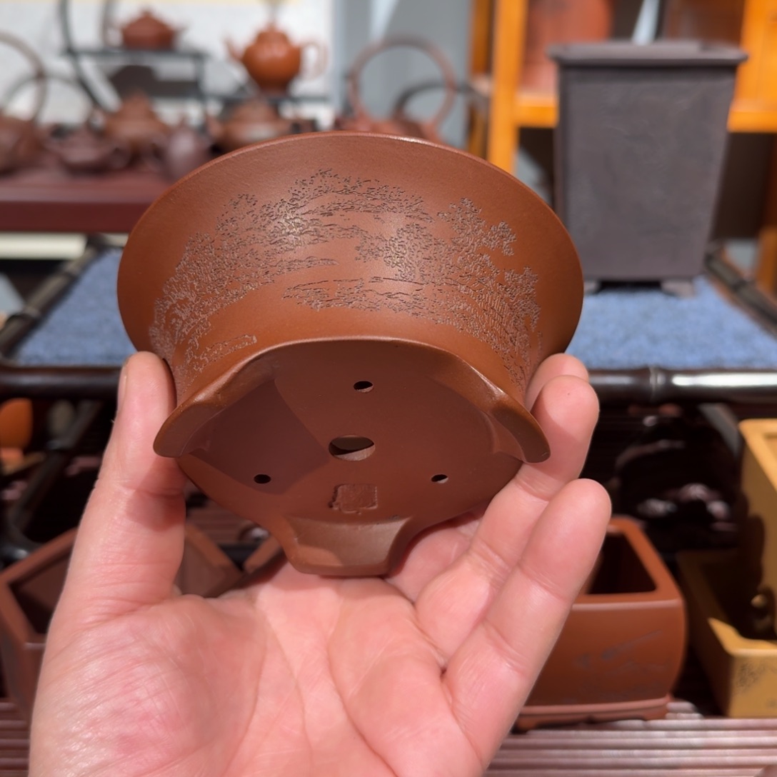 越***好紫砂花盆原矿紫泥