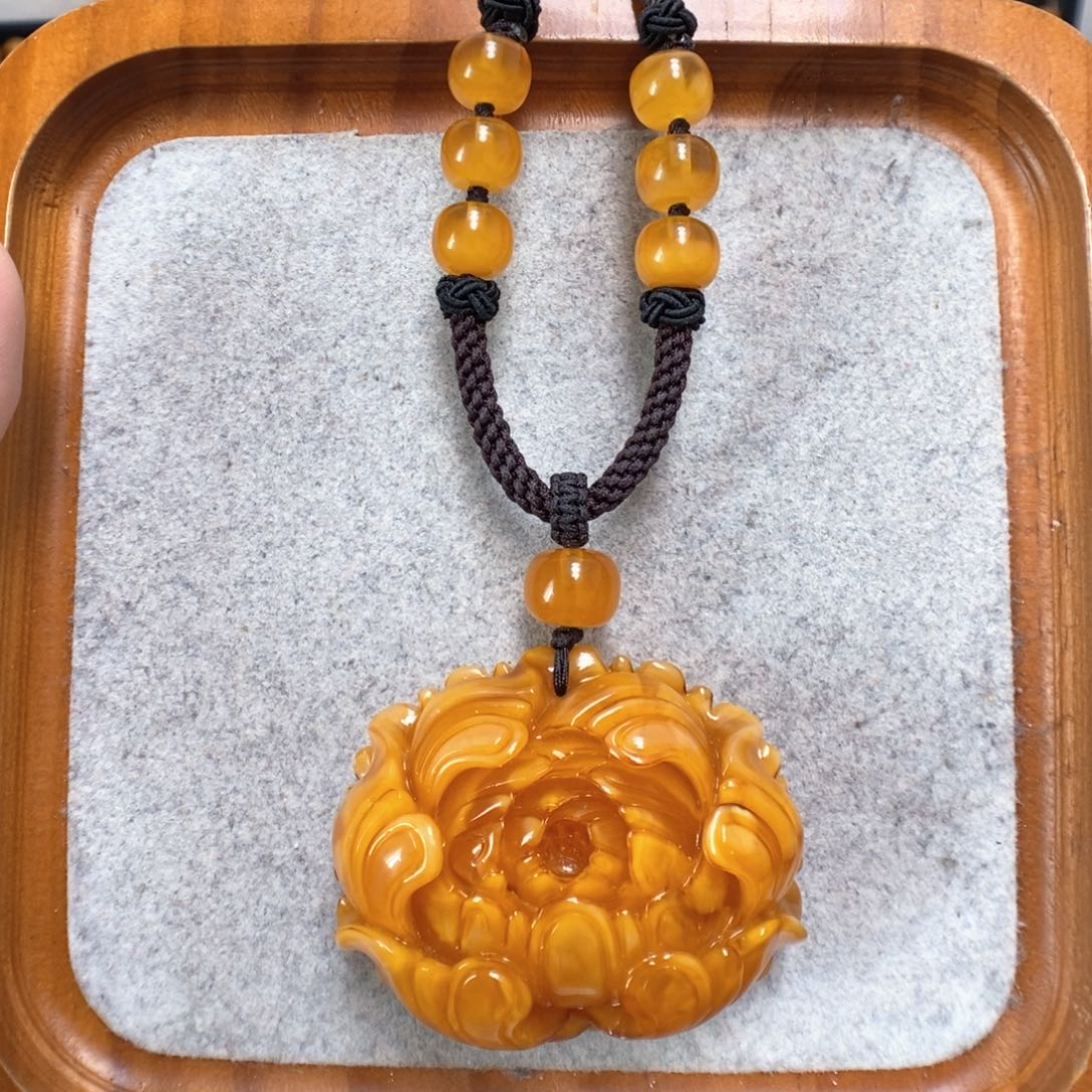 蜜蜡项链未镶嵌蜜蜡吊坠