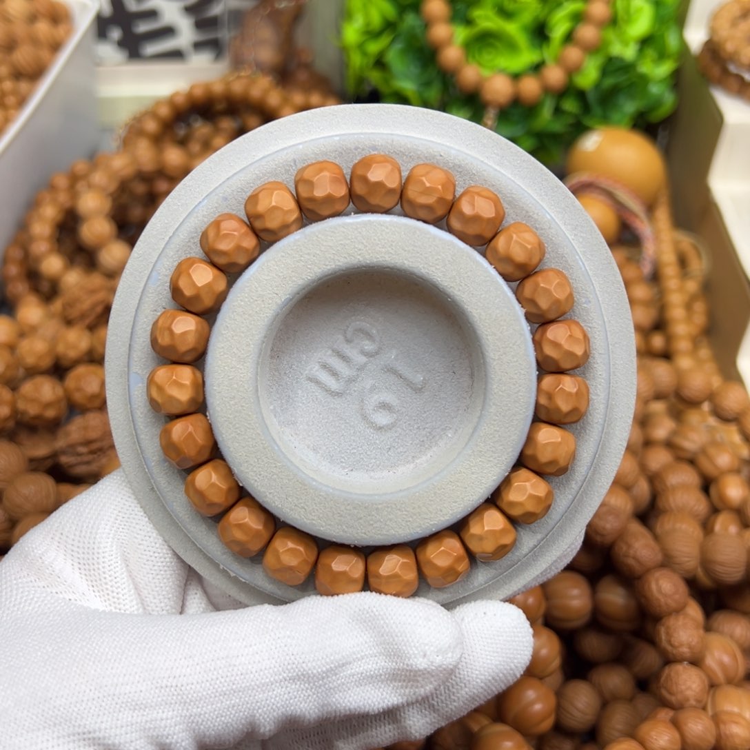 猴头核桃手串微瑕黑金无相