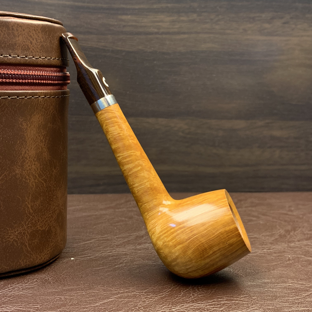 意大利齐博浅色大长腿石楠木烟斗（内径20.5斗深34.2长147.3）