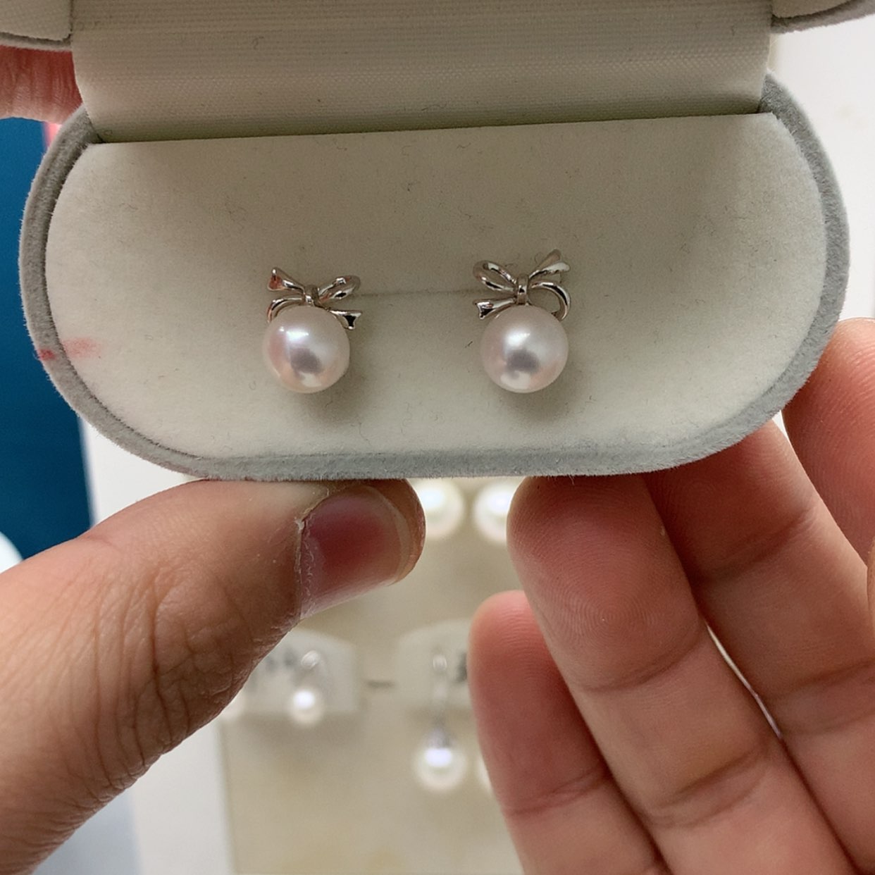 【闪购商品】淡水珍珠耳饰银S925镶嵌