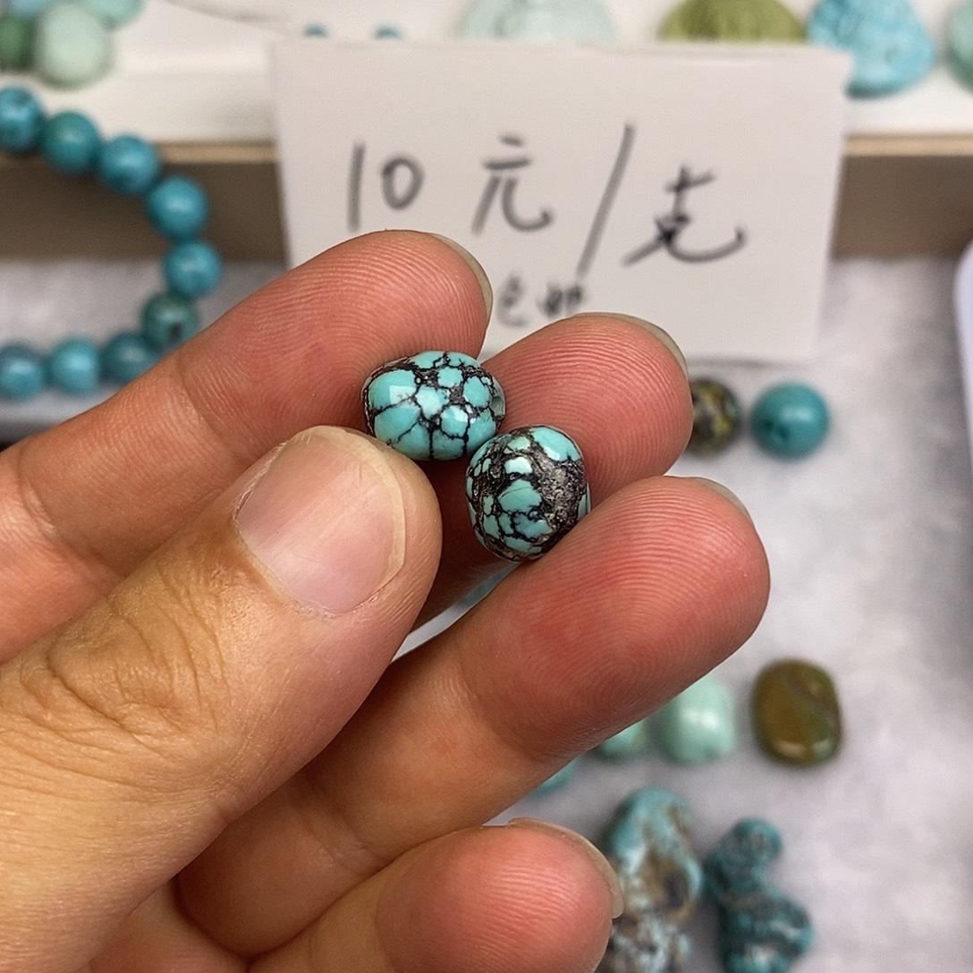 未镶嵌蓝网花豆子