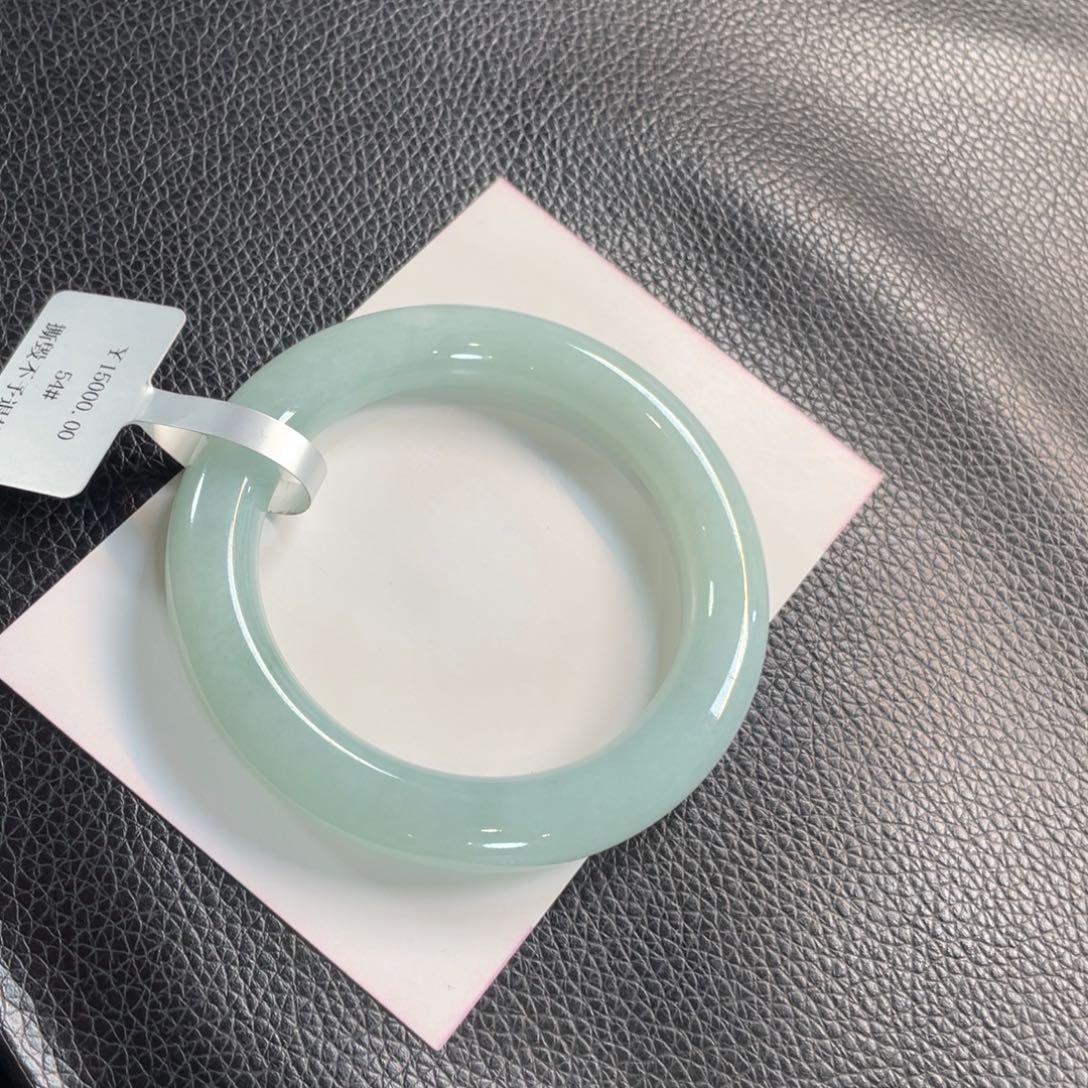 翡翠未镶嵌手镯132号 54圆条