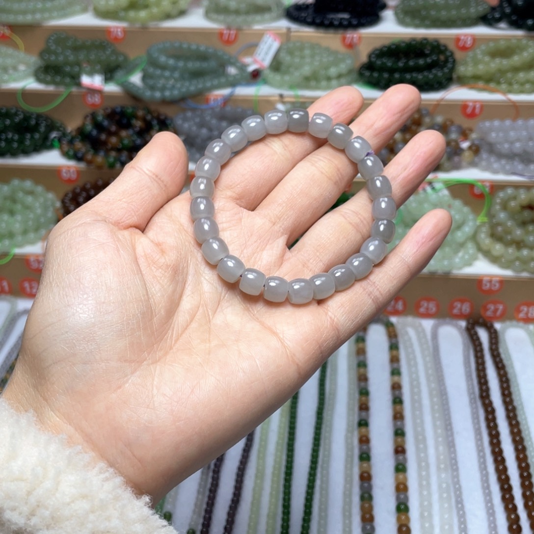 和田玉未镶嵌手链8mm
