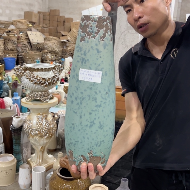 瓶高度50厘米口径7厘米微瑕捡漏底孔