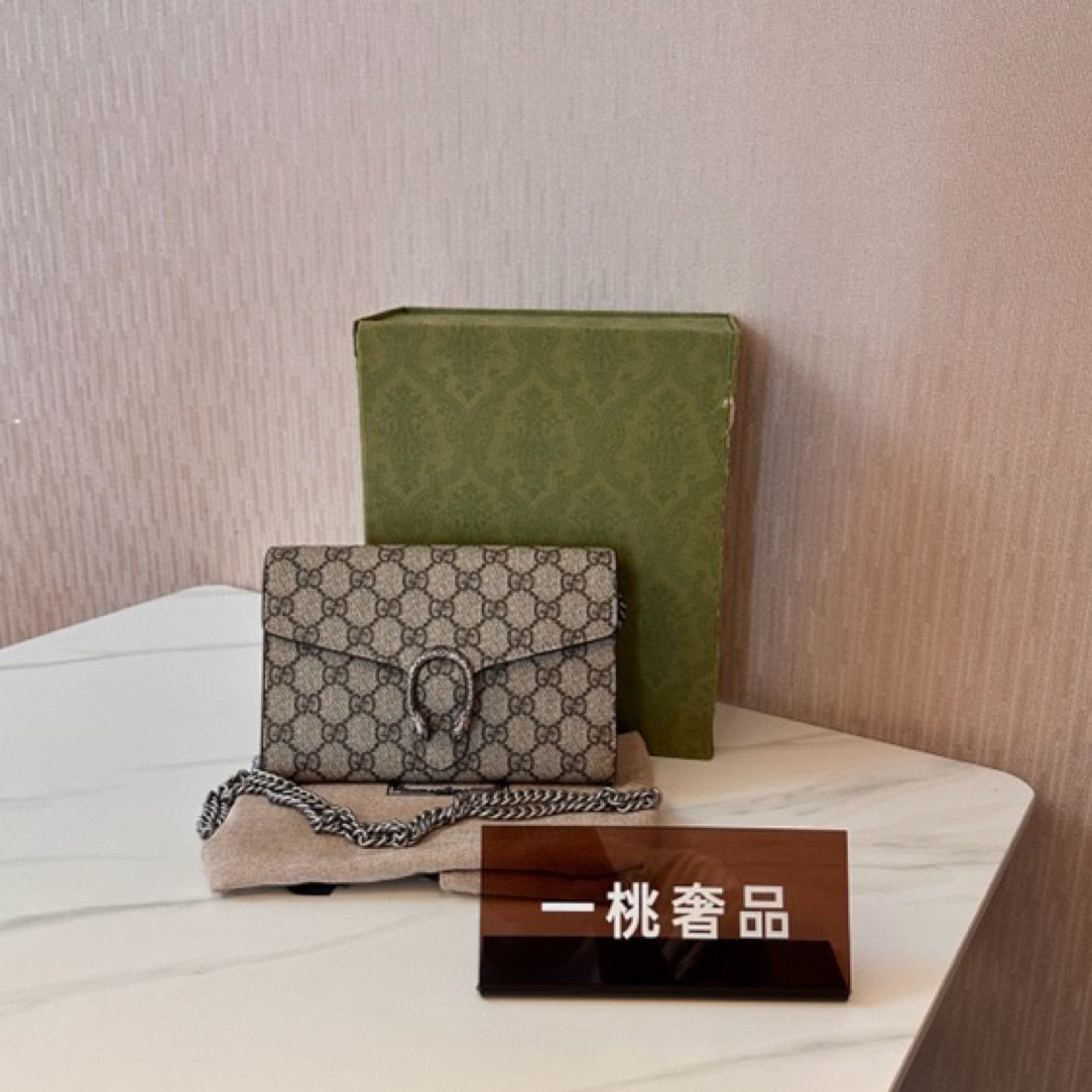 95新 GUCCI/古驰 一桃/古驰 酒神woc老花斜挎
