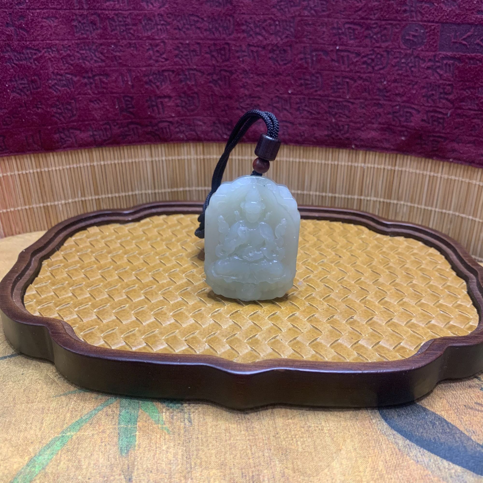 Z和田玉观音吊坠1695