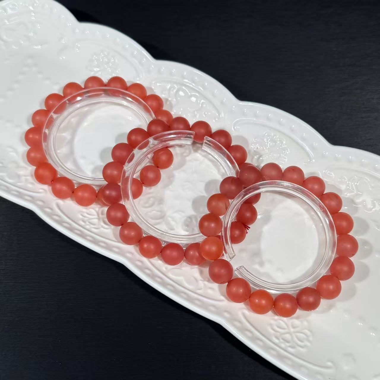 天然保山柿子红南红手链手串多样性发一9-12mm-R306