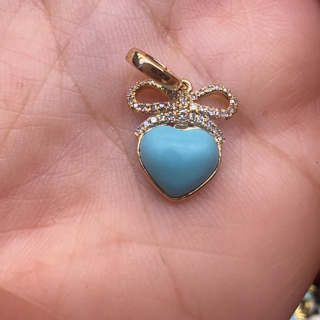 菲***爷绿松石18K金镶嵌配件配件