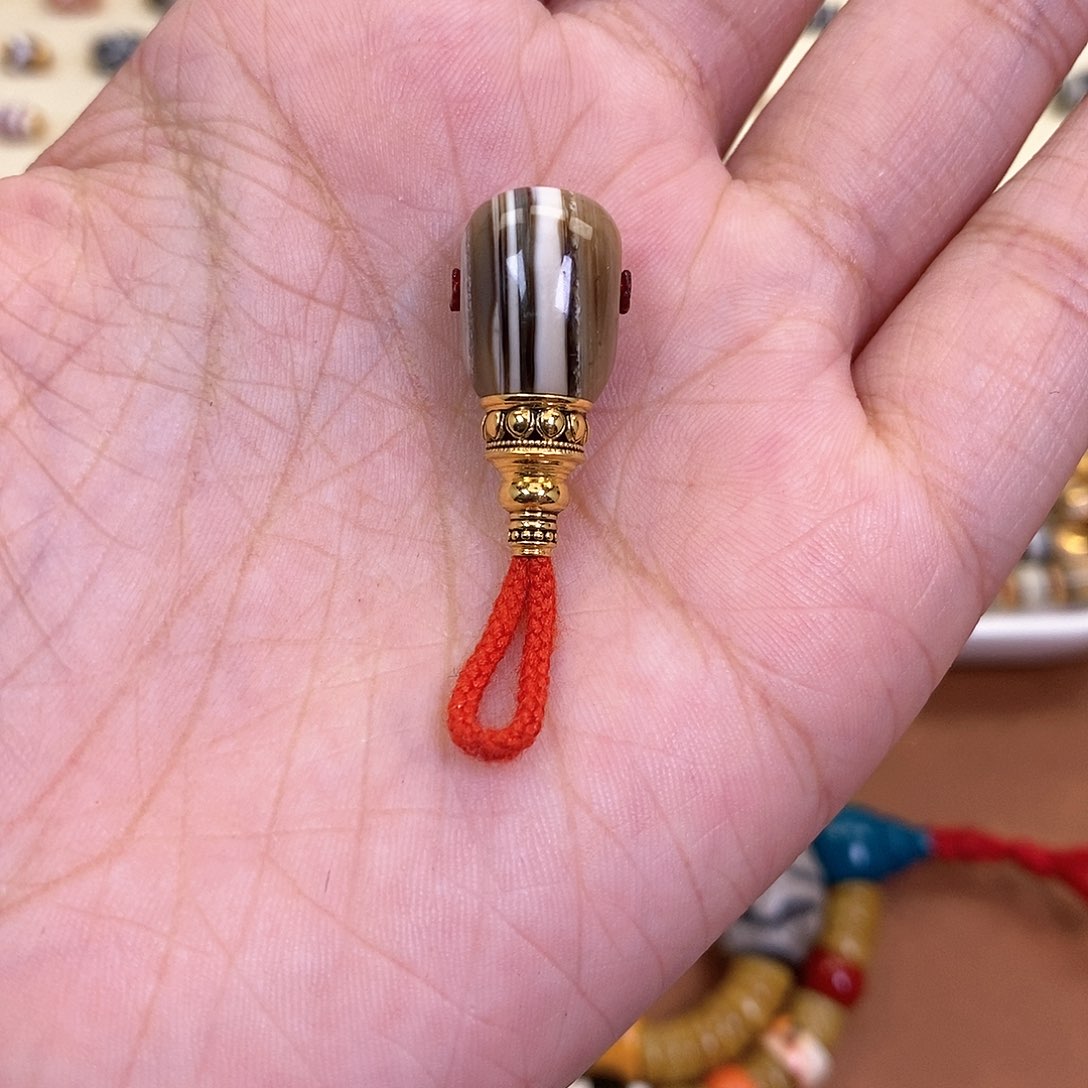 玛瑙/玉髓配饰18K金镶嵌11×11.5×25.3