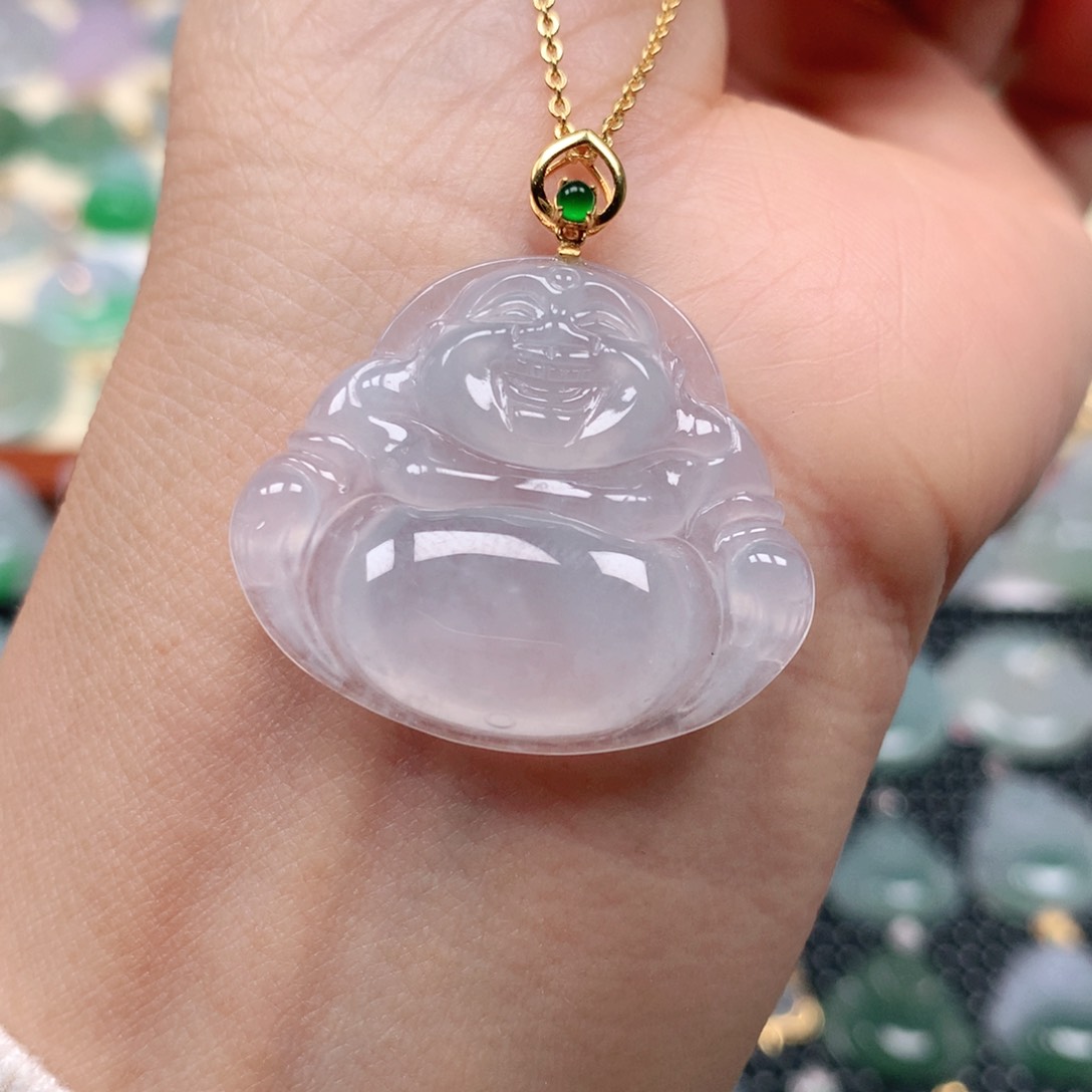 【闪购商品】翡翠吊坠(不含链)18K金镶嵌