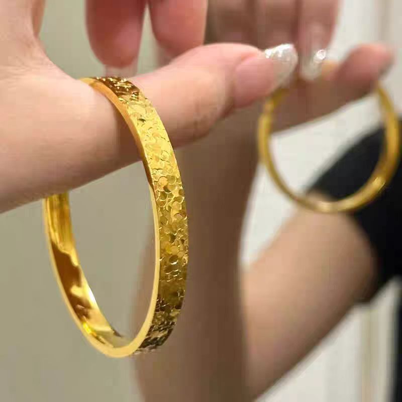 （安心专属）18K百搭碎碎冰手镯款