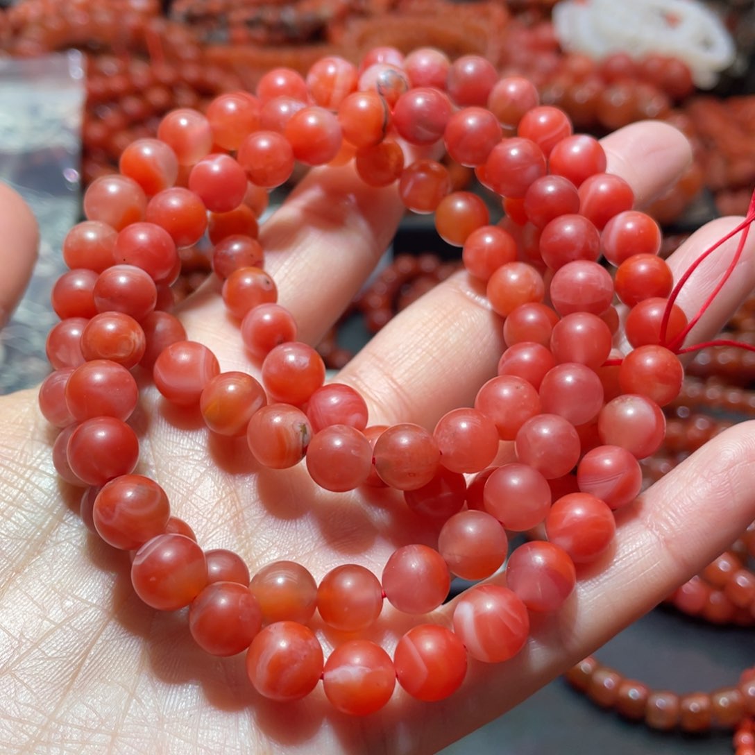 南红玛瑙手链未镶嵌