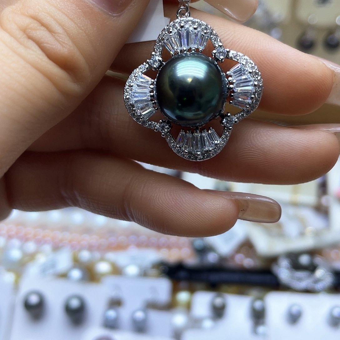 海水珍珠颈饰银S925镶嵌