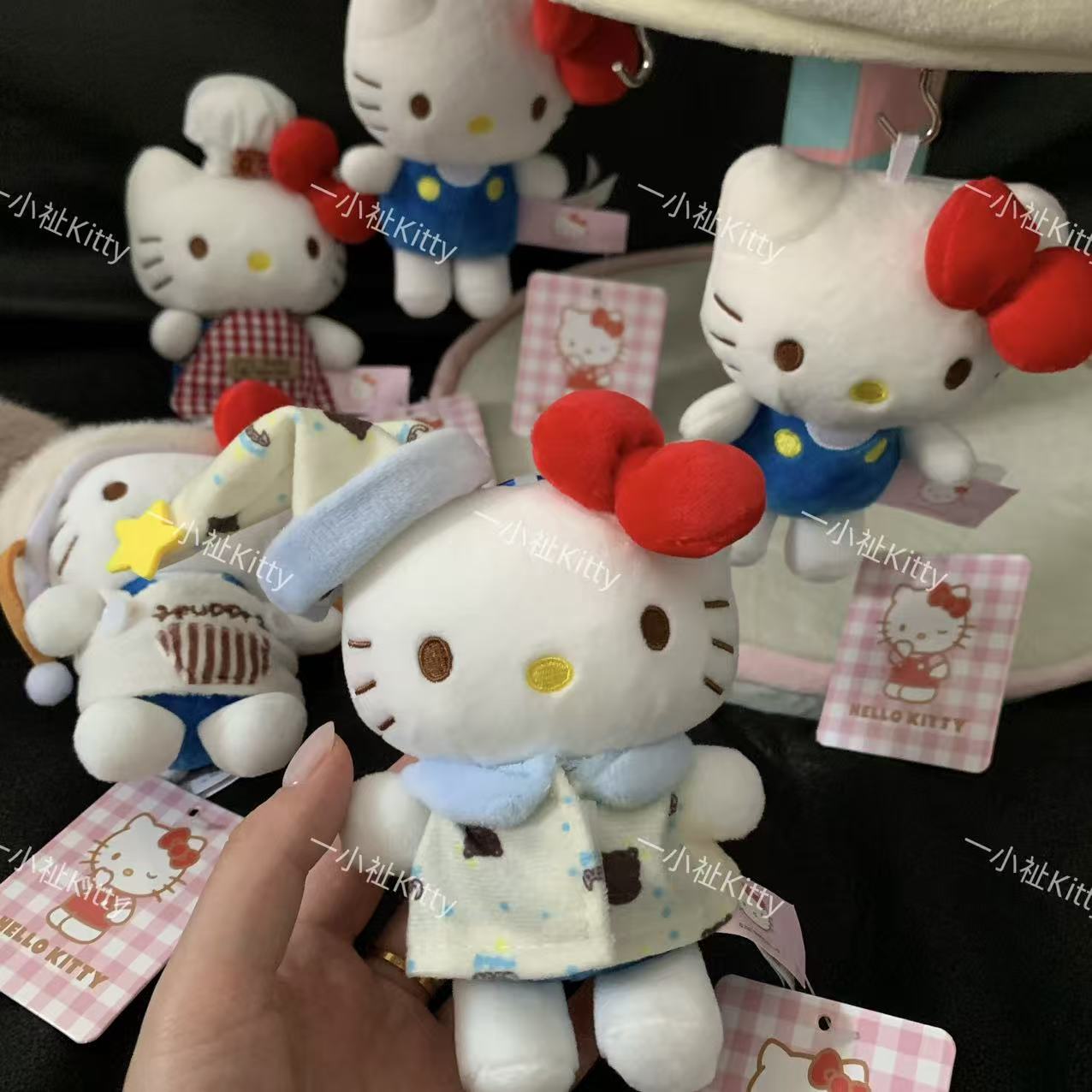 正版HelloKitty包包挂件三丽鸥diy可爱玩偶挂饰毛绒钥匙扣礼物