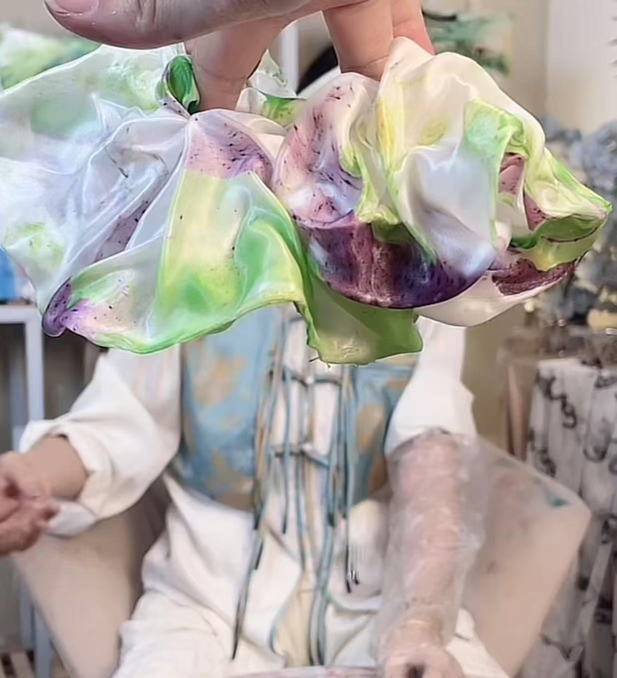 非遗手工大漆发圈