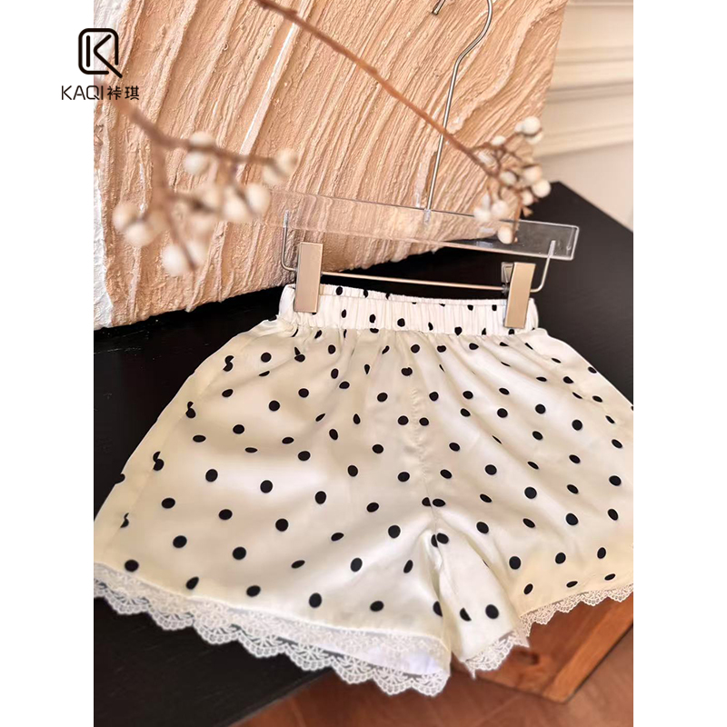 【Lpink童装】女童夏季新款洋气小仙女宝宝百搭波点花边短裤92014