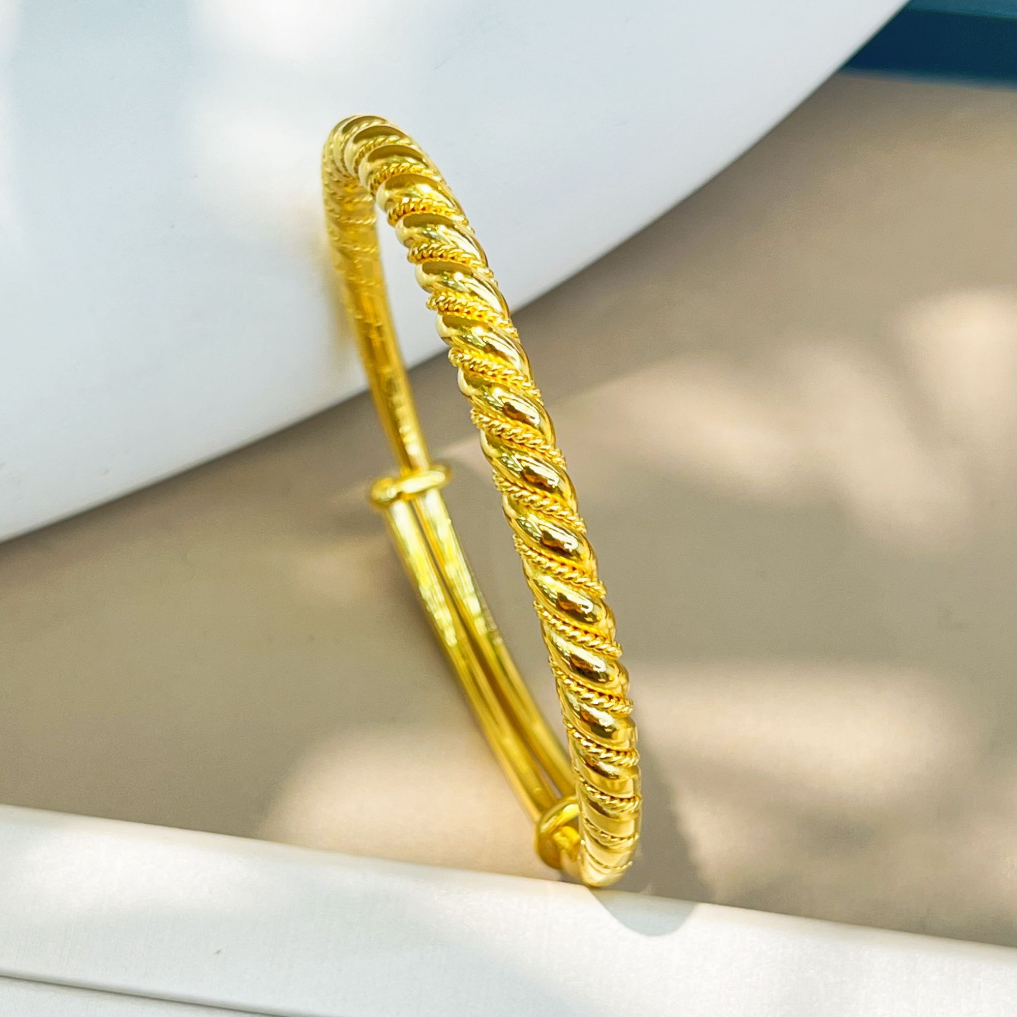 足银手镯 足银 推拉扭麻手镯8502