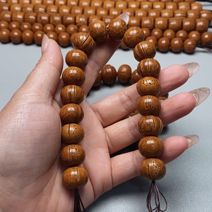 桃核手串苹果15花皮色差16颗