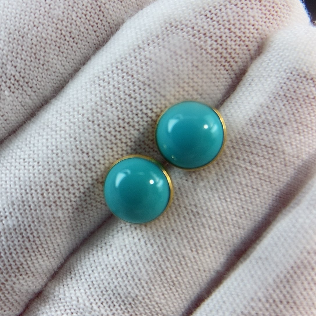 绿松石珠宝奇石18K金镶嵌