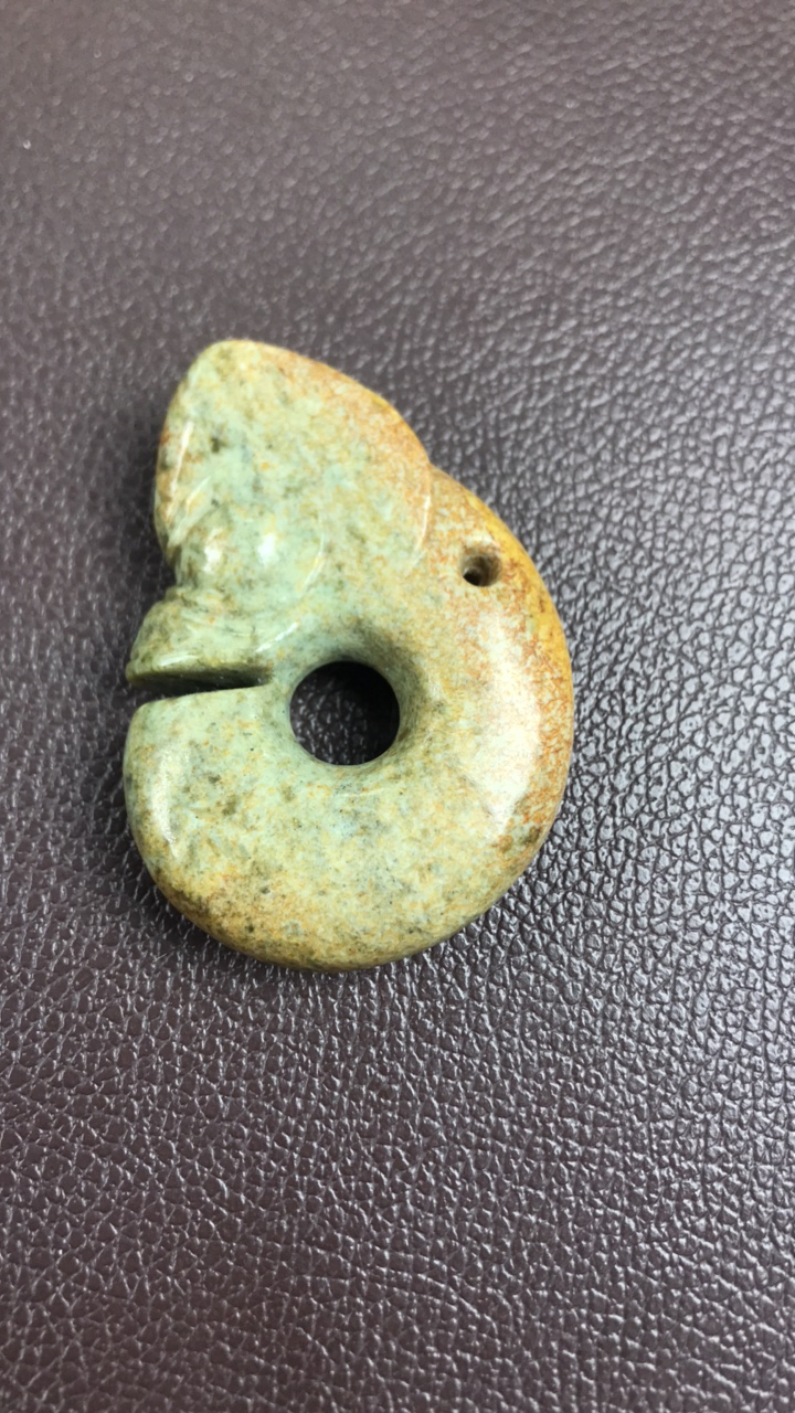 天然河磨玉……手把件……