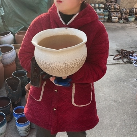 口25高18瑕疵盆子 