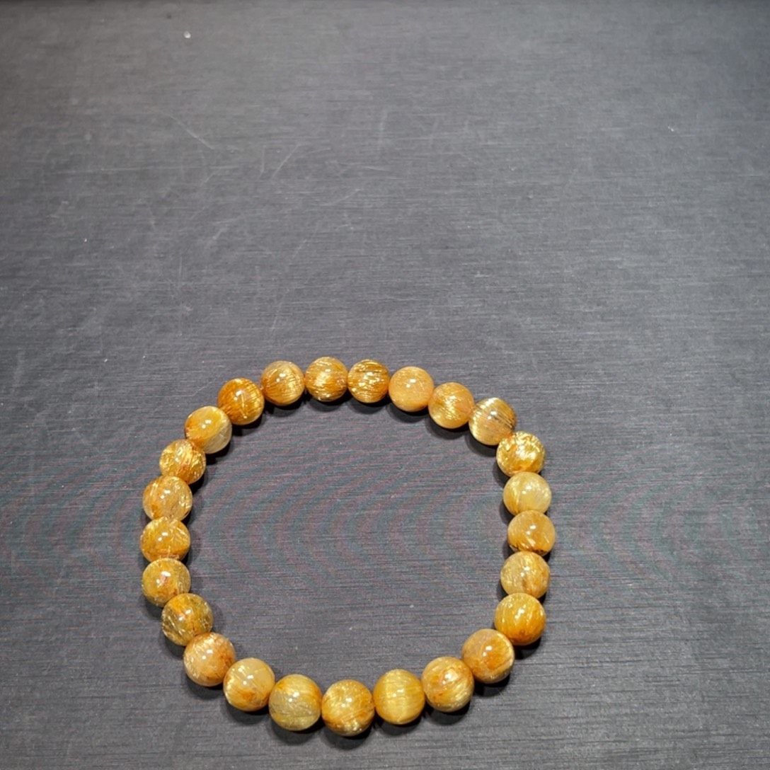 提***苏未镶嵌手串发晶金钛晶