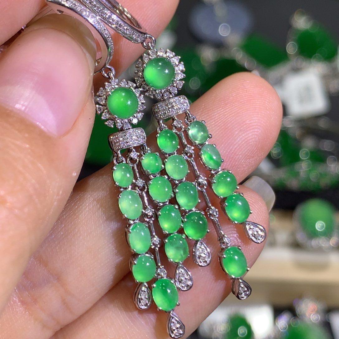 翡翠戒指18K金镶嵌7，