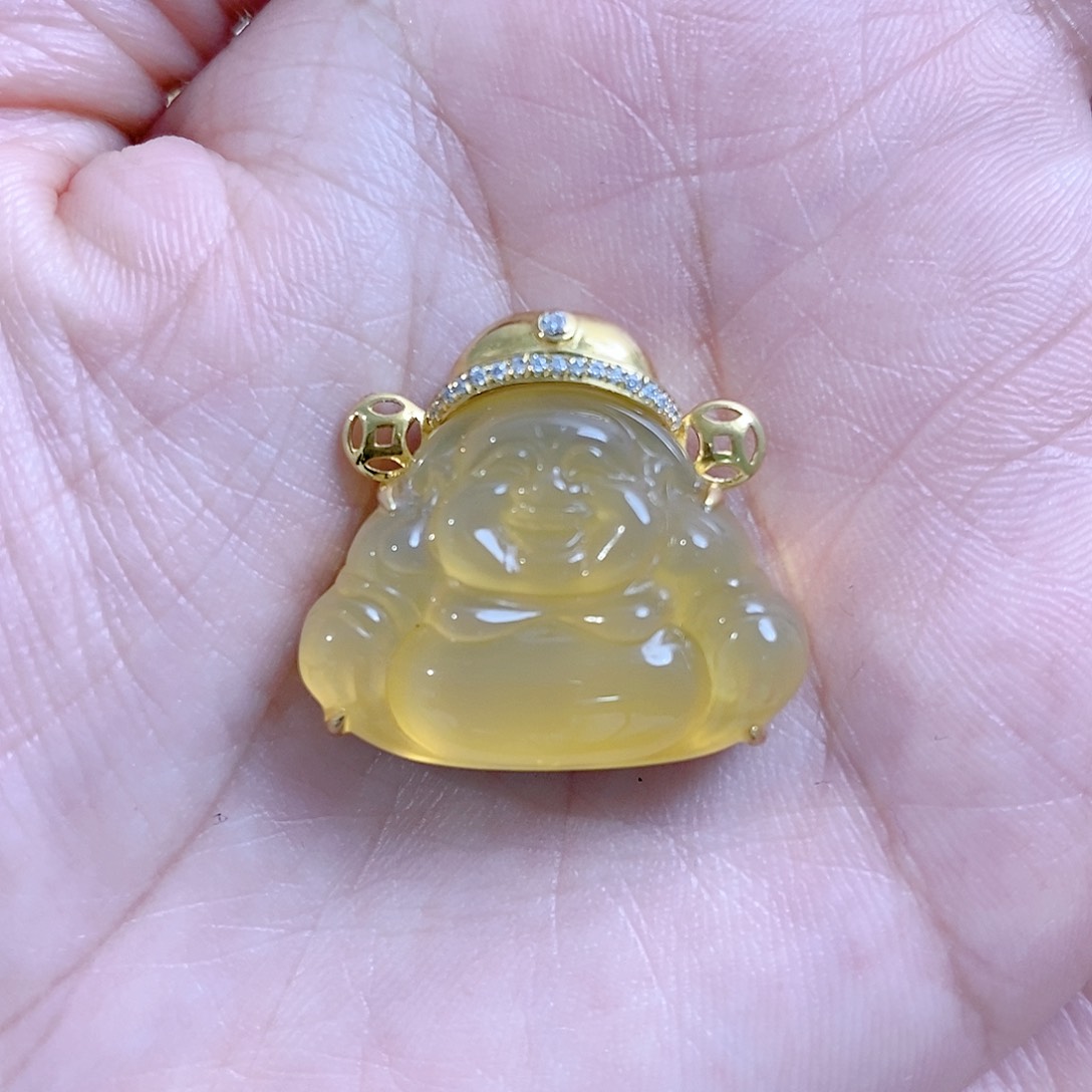 玛瑙/玉髓吊坠(赠链)银S925镶嵌