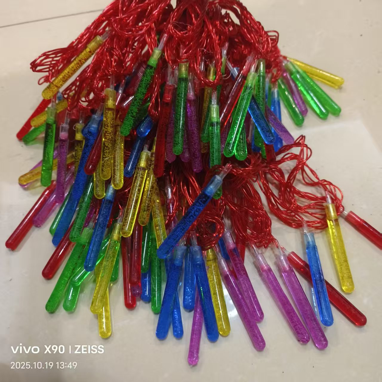 led冰条灯五彩星星灯手工灯串户外防水庭院花园冰锥冰条装饰灯