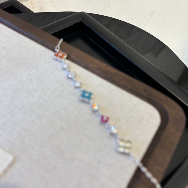 铜合金合成锆石手链 多色花花手链SL1795