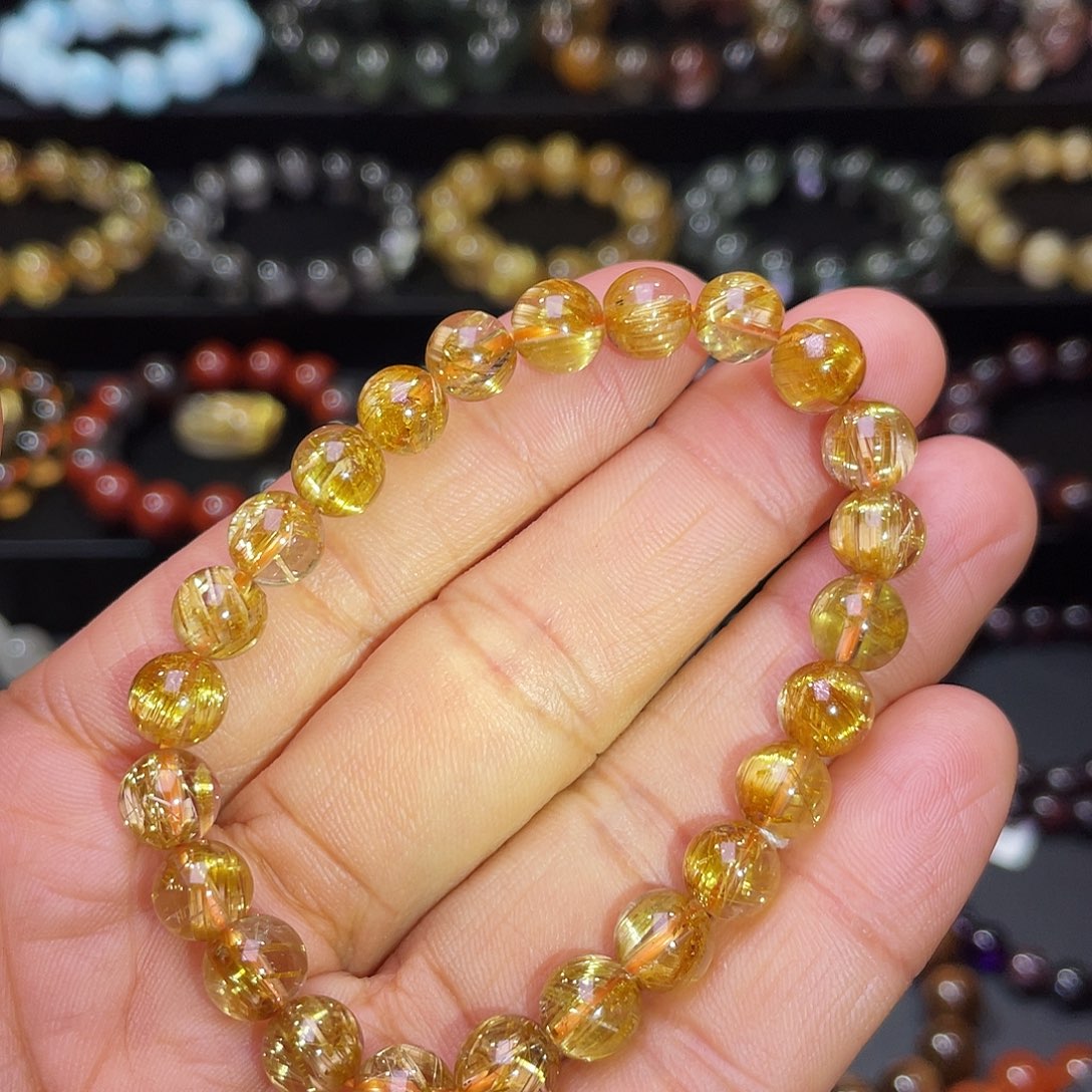 未镶嵌手链水晶钛晶