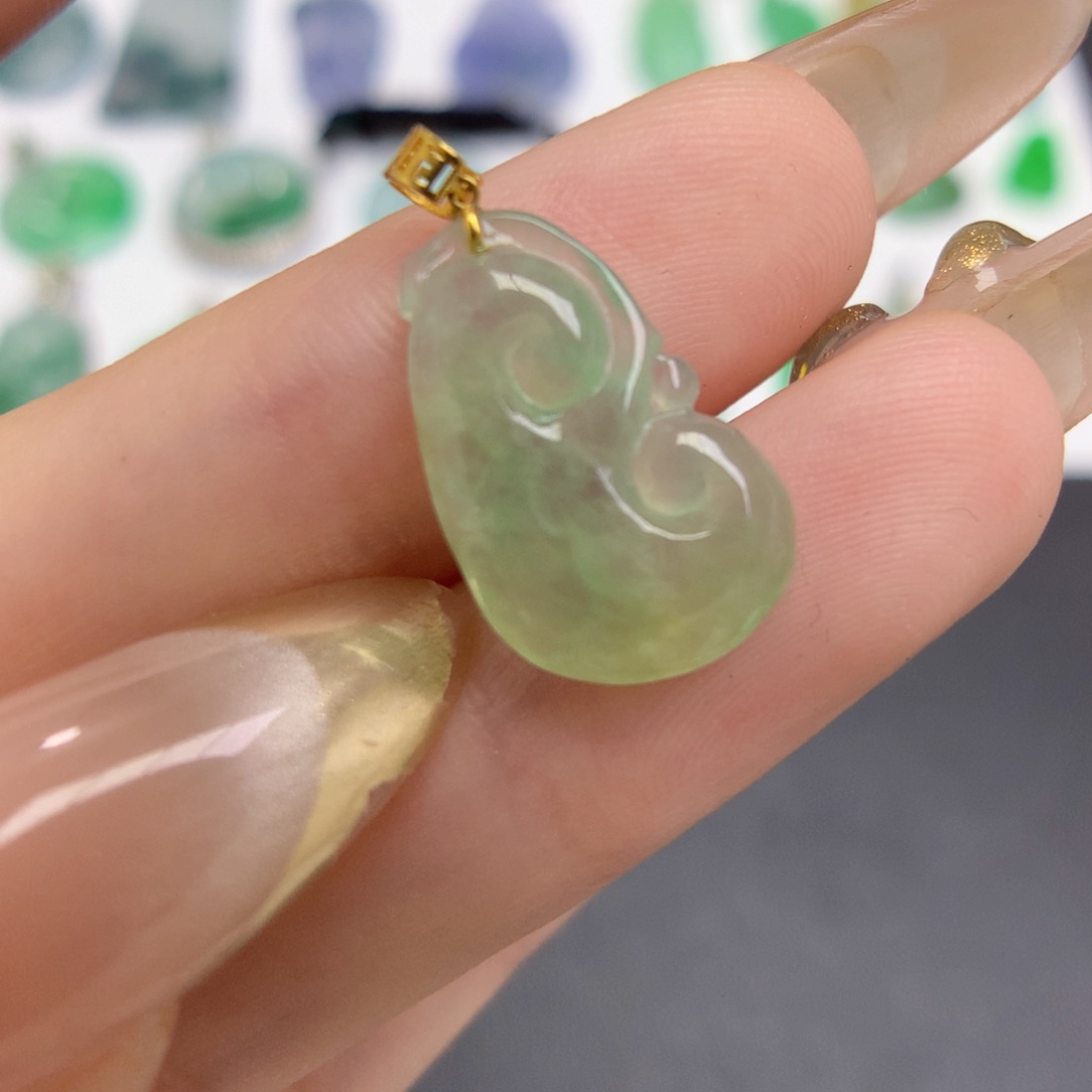 翡翠颈饰18K金镶嵌888888888