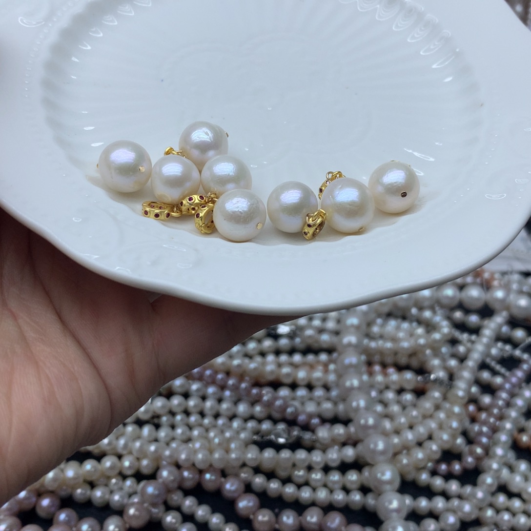 未镶嵌淡水珍珠11-12吊坠a173