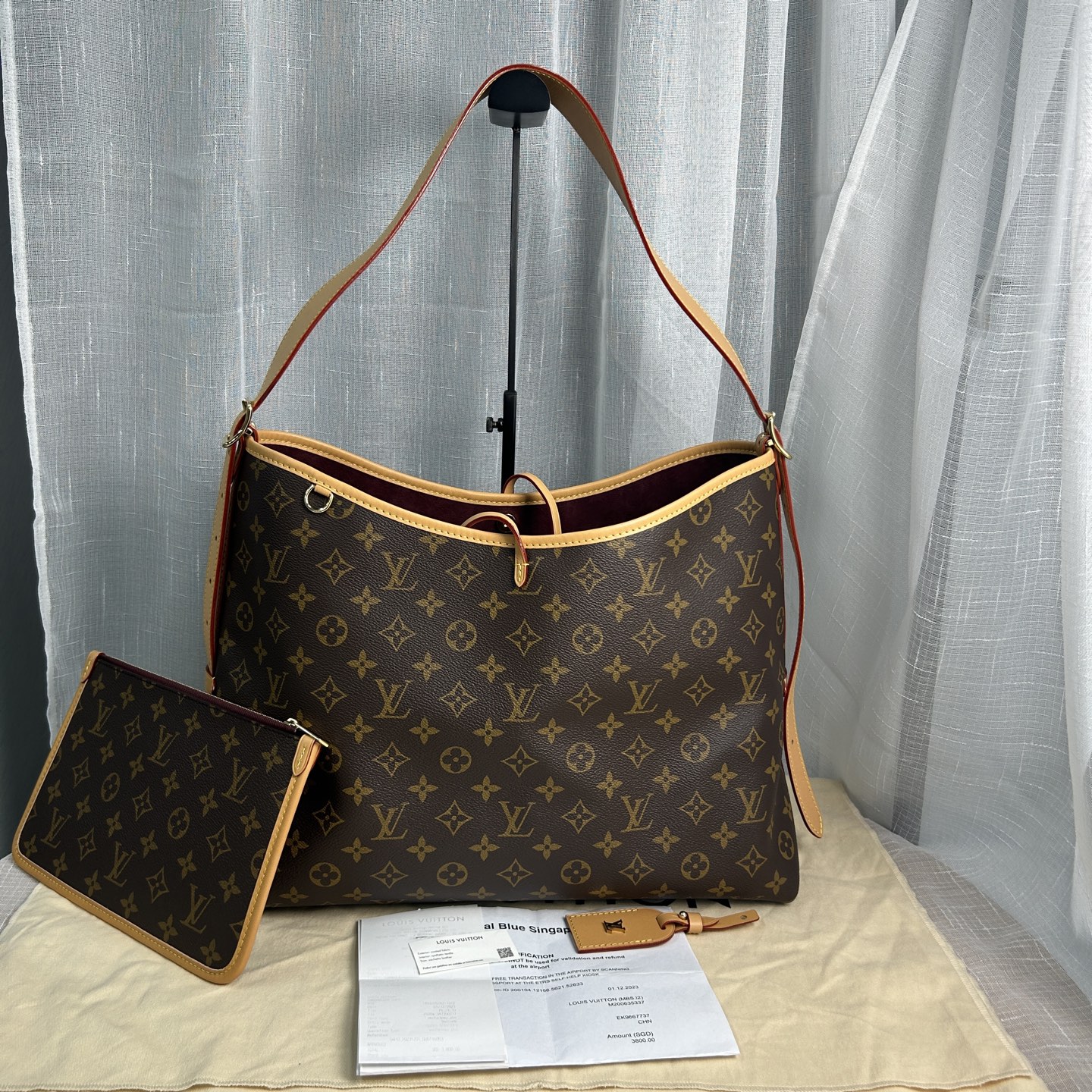 99新 LouisVuitton/路易威登 【小竹子首播福利】老花Carryall中号