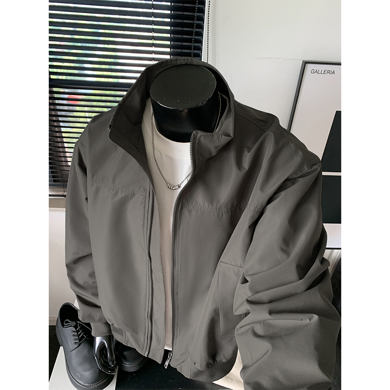 美式复古夹克男生秋冬棉衣高街百搭潮牌宽松户外短款棉服立领外套