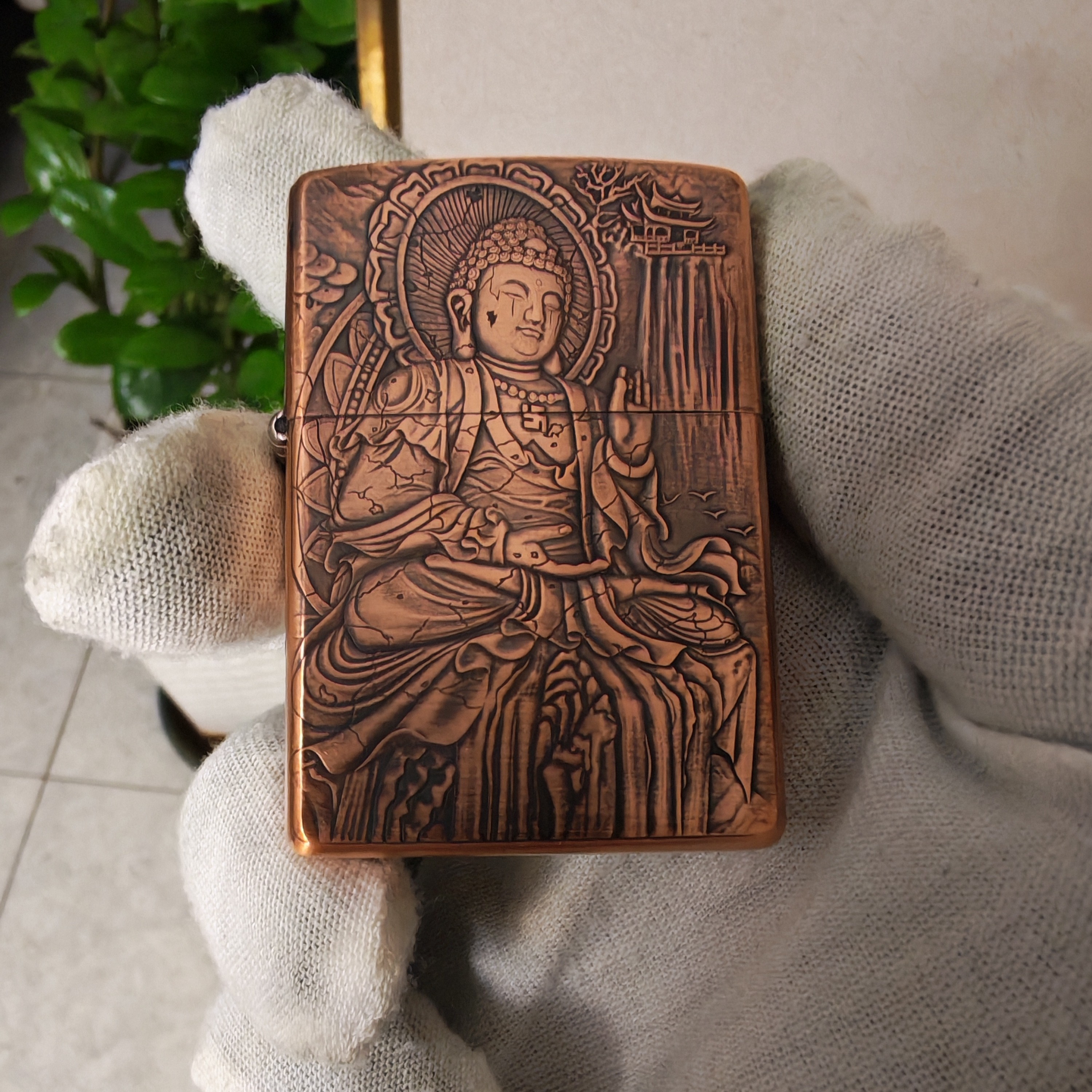 【紫铜3D悟】 千语五面破壁精雕悟纯紫铜48107收藏送礼