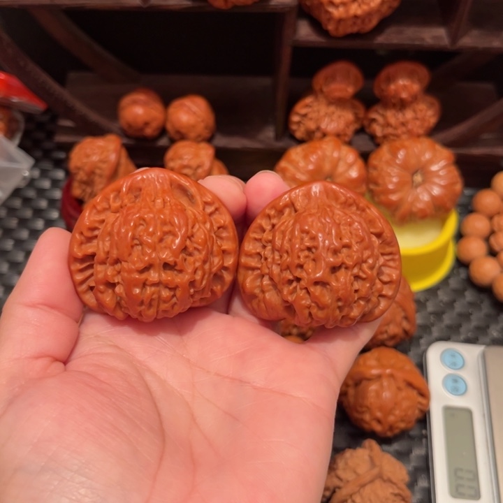 文玩核桃把件耍*官帽