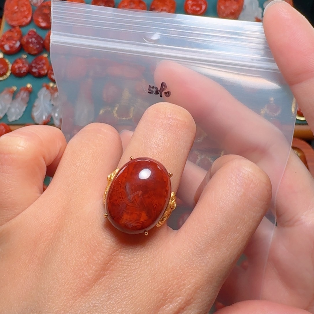 南红玛瑙南红银S925镶嵌