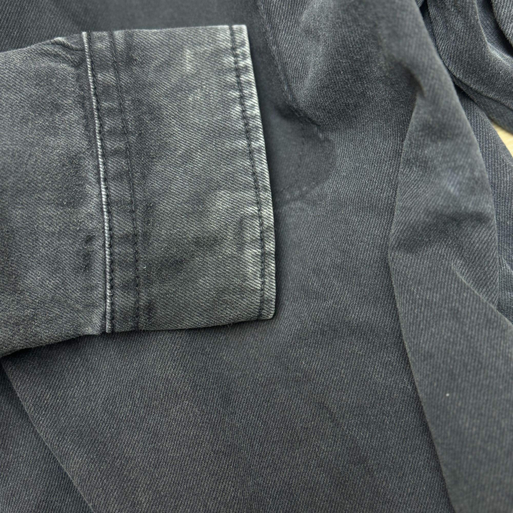 33357-黑色透气上衣经典不褪色常规款中性风长袖工装夹克