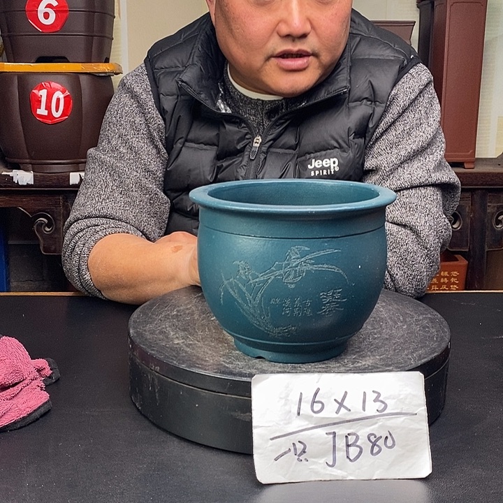 紫砂花盆货号一只JB80