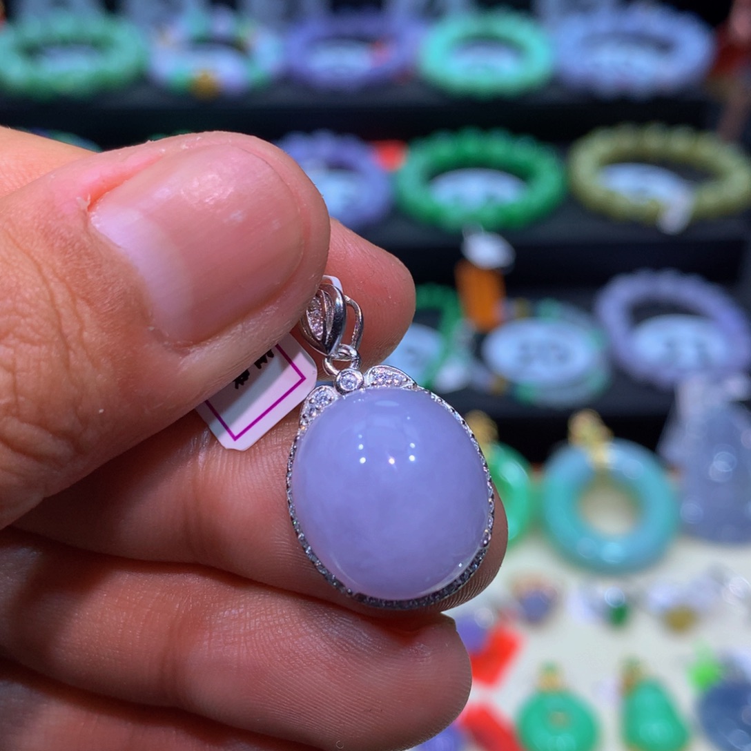 翡翠银S925镶嵌颈饰