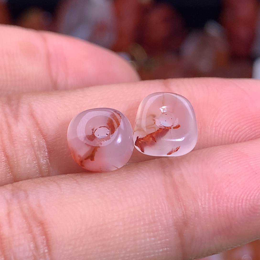 南红玛瑙未镶嵌珠宝半成品飘花藏扣