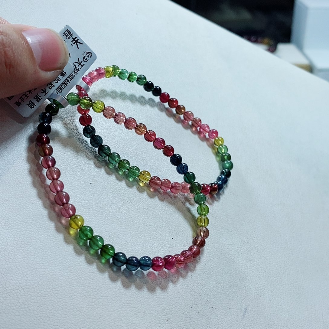 碧玺手链未镶嵌多样性发一条