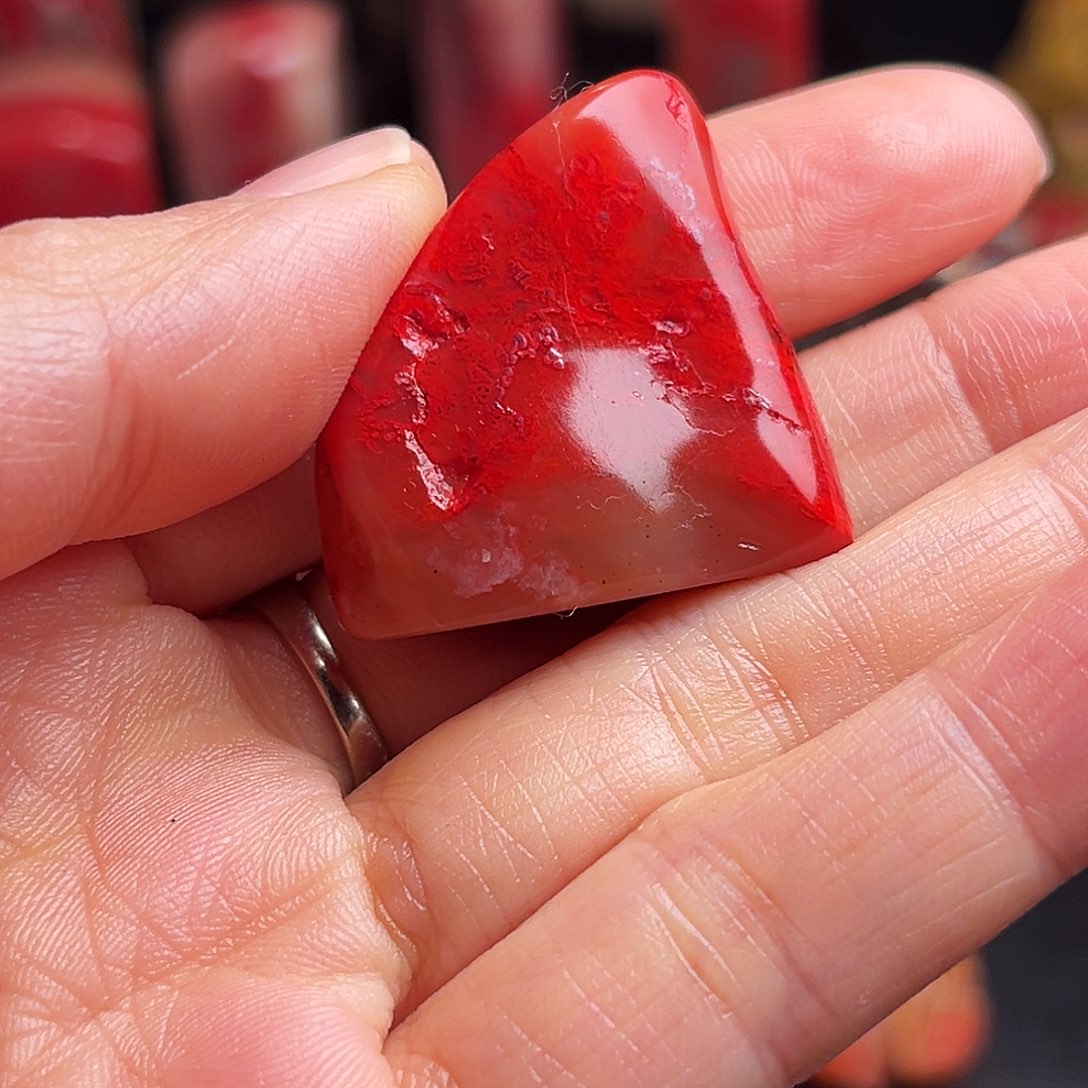 巴林石印石鸡血石随形章