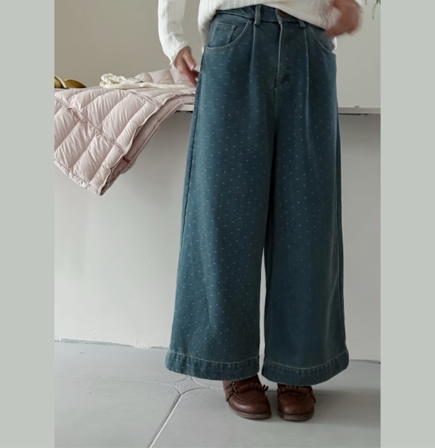 FF家—自制款爱心软牛仔裤后松紧腰（内里加磨毛绒）现货