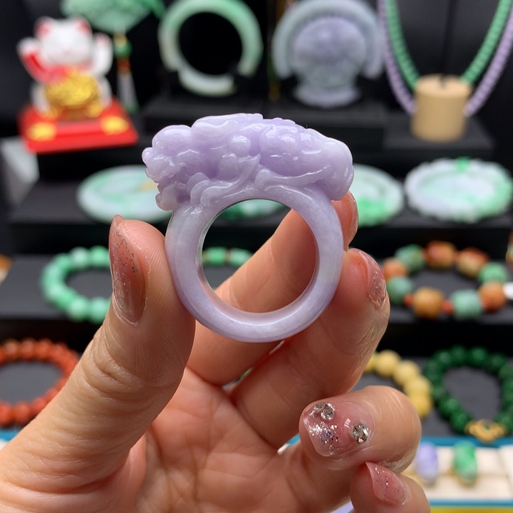 翡翠戒圈未镶嵌翡翠戒指19