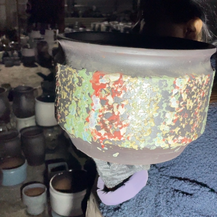 紫砂花盆口25高18正品正品